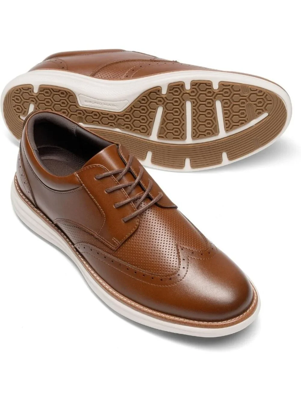 Stylish Men's Casual Wingtip Brogue Dress Sneakers - Comfortable & Versatile